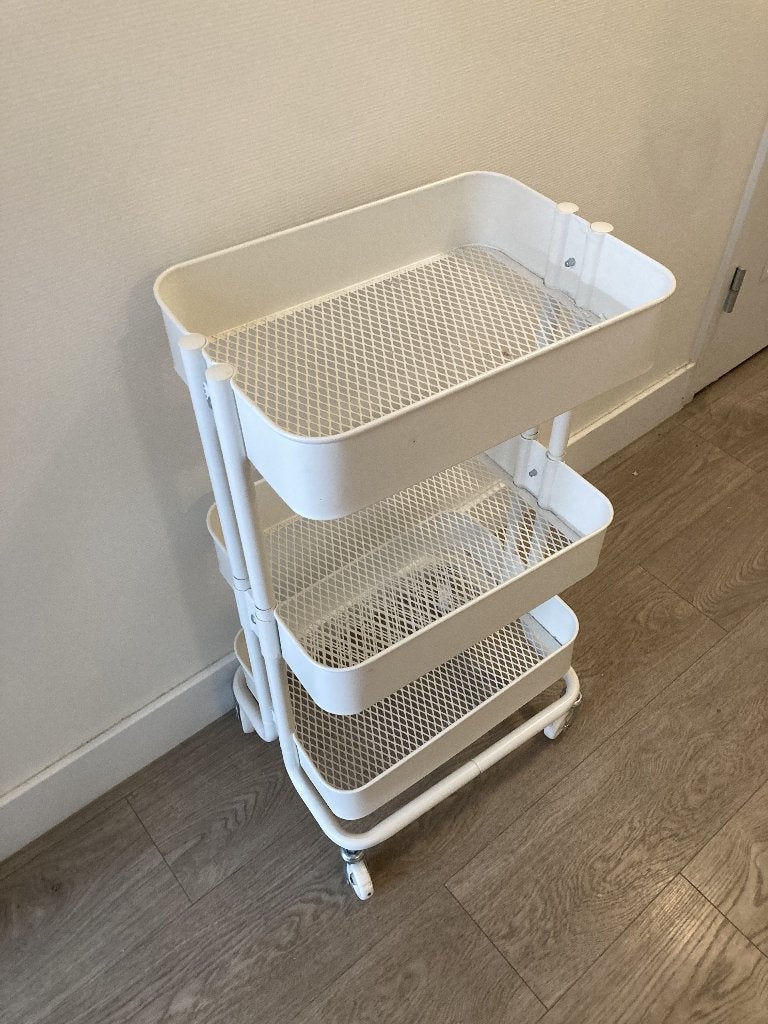 witte verplaatsbaar rek, Ophalen, Zo goed als nieuw