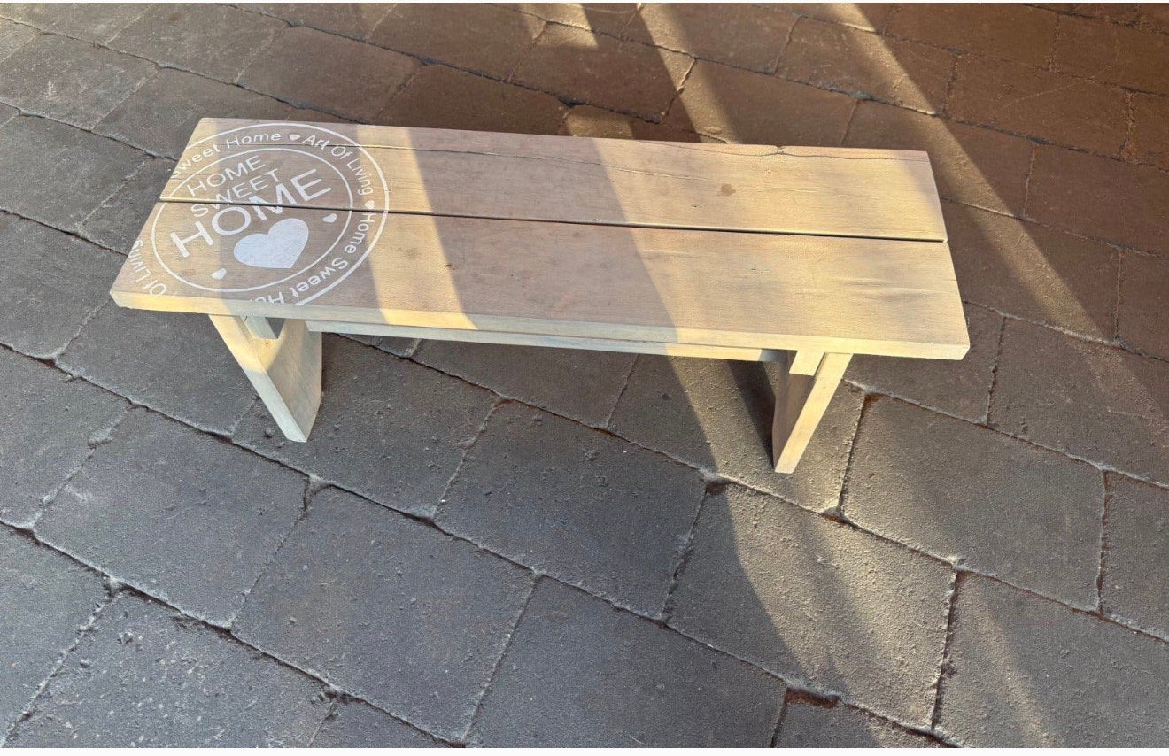 Lief steigerhouten bankje krukje tafeltje, Ophalen, Zo goed als nieuw, Hout