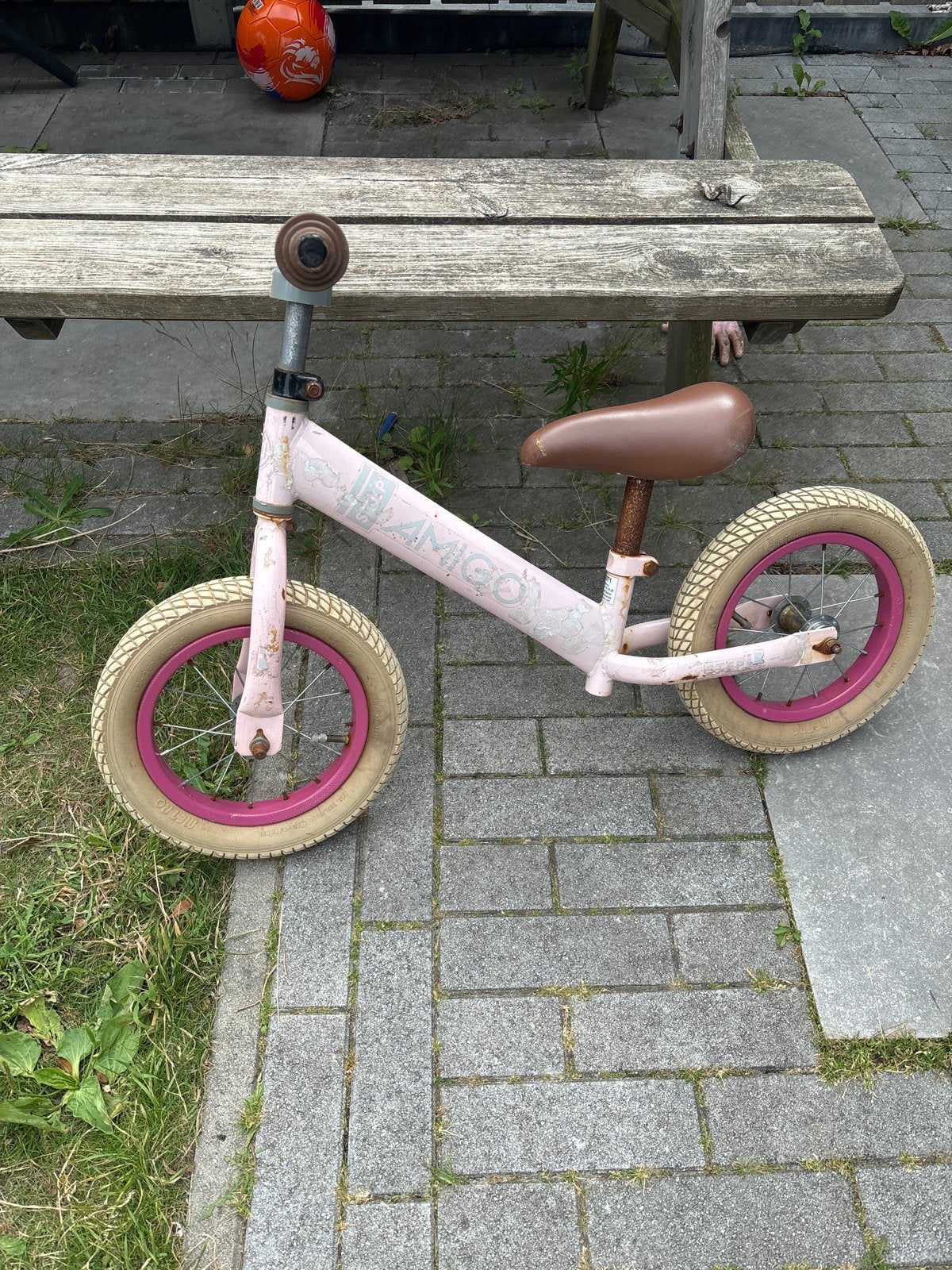Roze Amigo Loopfiets voor Kinderen, Ophalen of Verzenden, Gebruikt, Loopfiets
