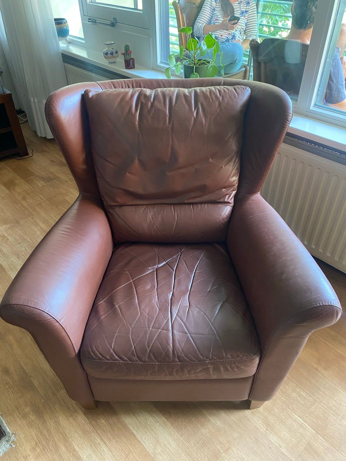 GRATIS Natuzzi Relax Fauteuil, Huis en Inrichting, Fauteuils, Gebruikt, Leer, 75 tot 100 cm, Ophalen of Verzenden