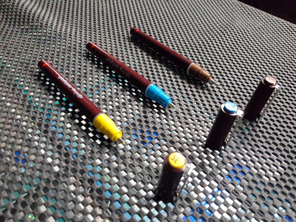 Rotring Rapidograph tekenpennen 3 stuks, Ophalen of Verzenden, Zo goed als nieuw