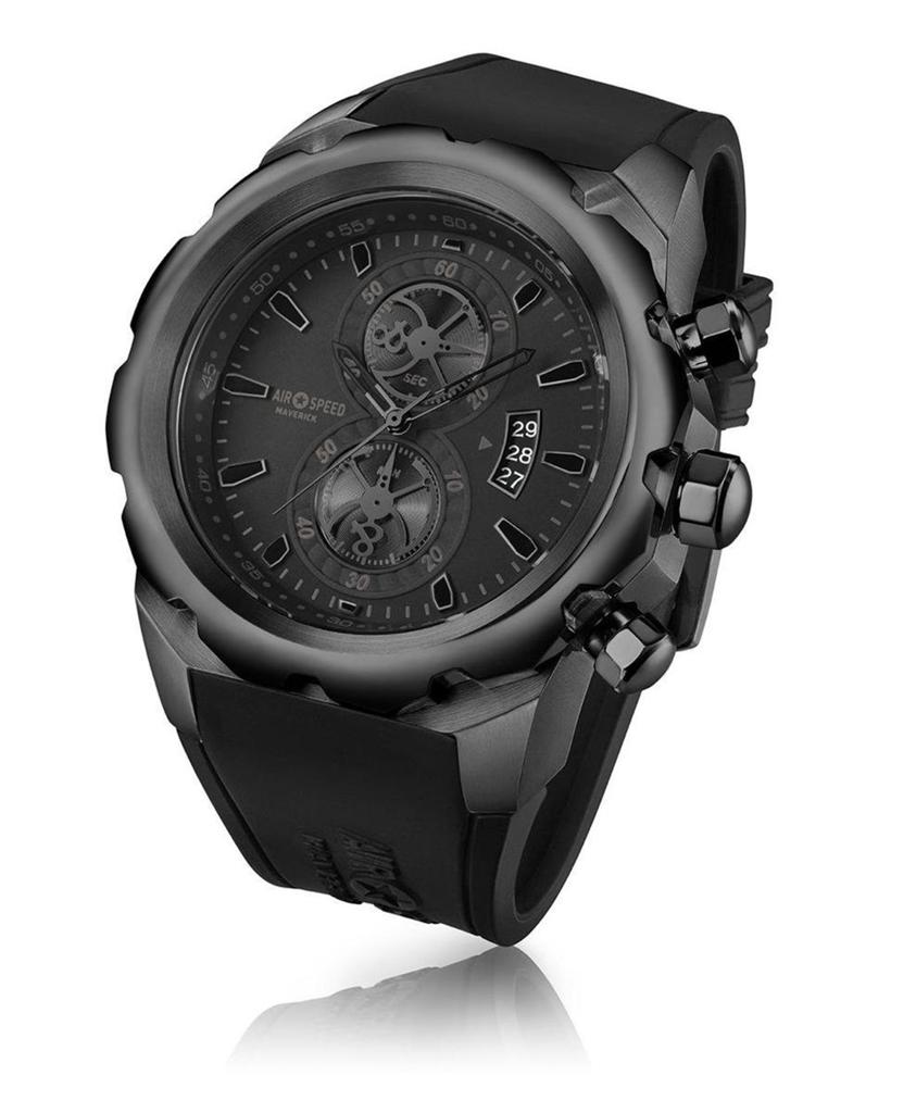 Maverick-air speed all black Edition. (En ander horloges), Sieraden, Tassen en Uiterlijk, Horloges | Heren, Overige merken, Staal