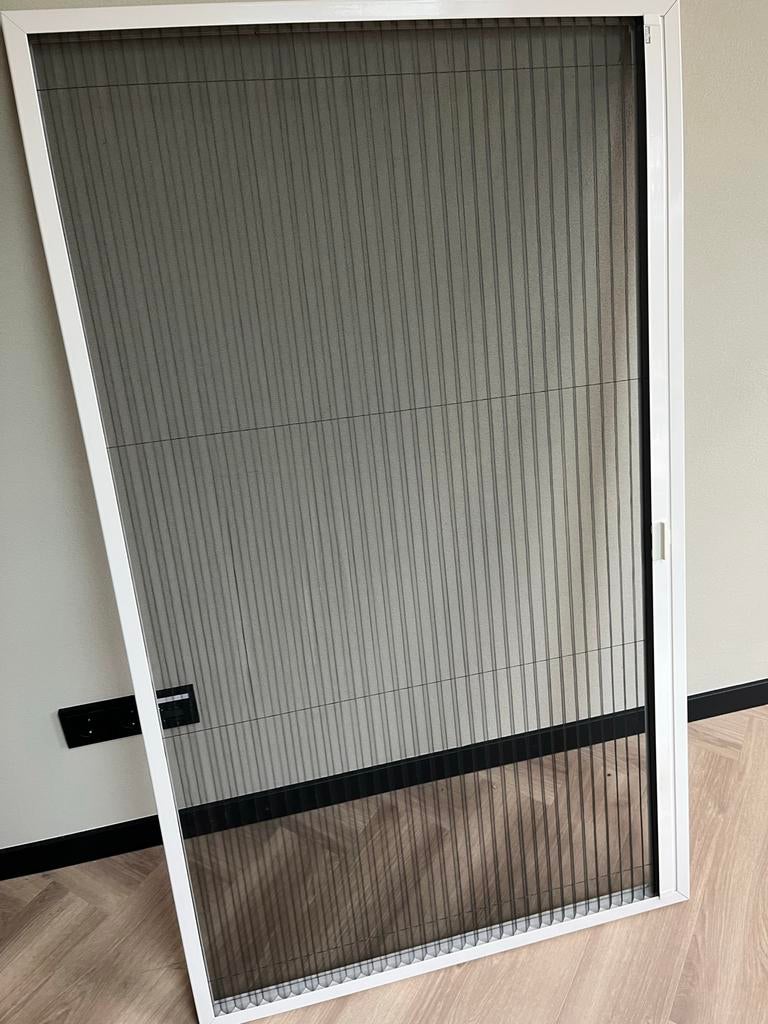 Voorzet plissé horren set of los - Merk Unilux, Ophalen, Kunststof, Gebruikt, 80 tot 100 cm