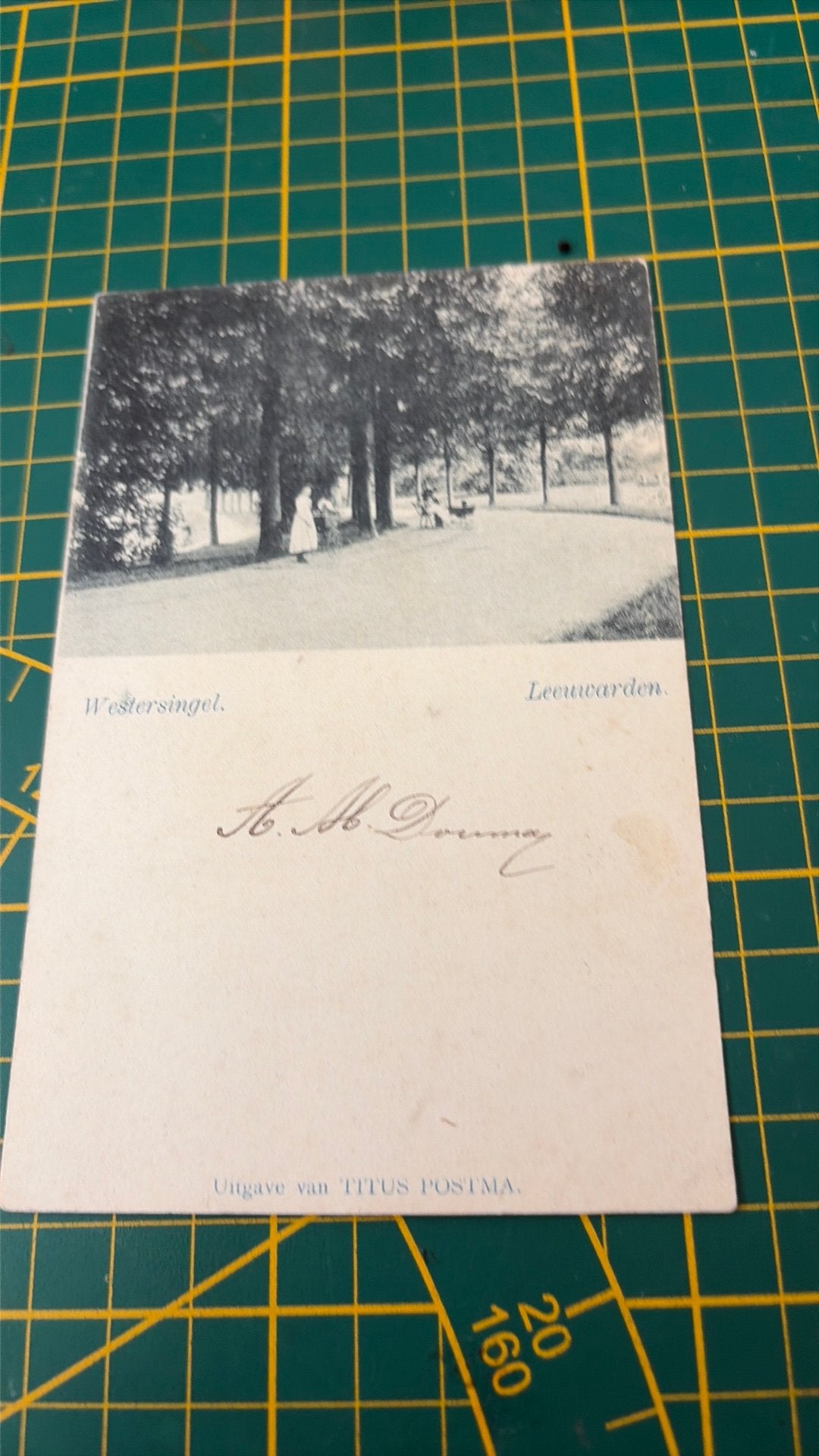 Prachtige ansichtkaart 1900 Leeuwarden, stempel Hardegarijp, Verzenden, Voor 1920, Friesland