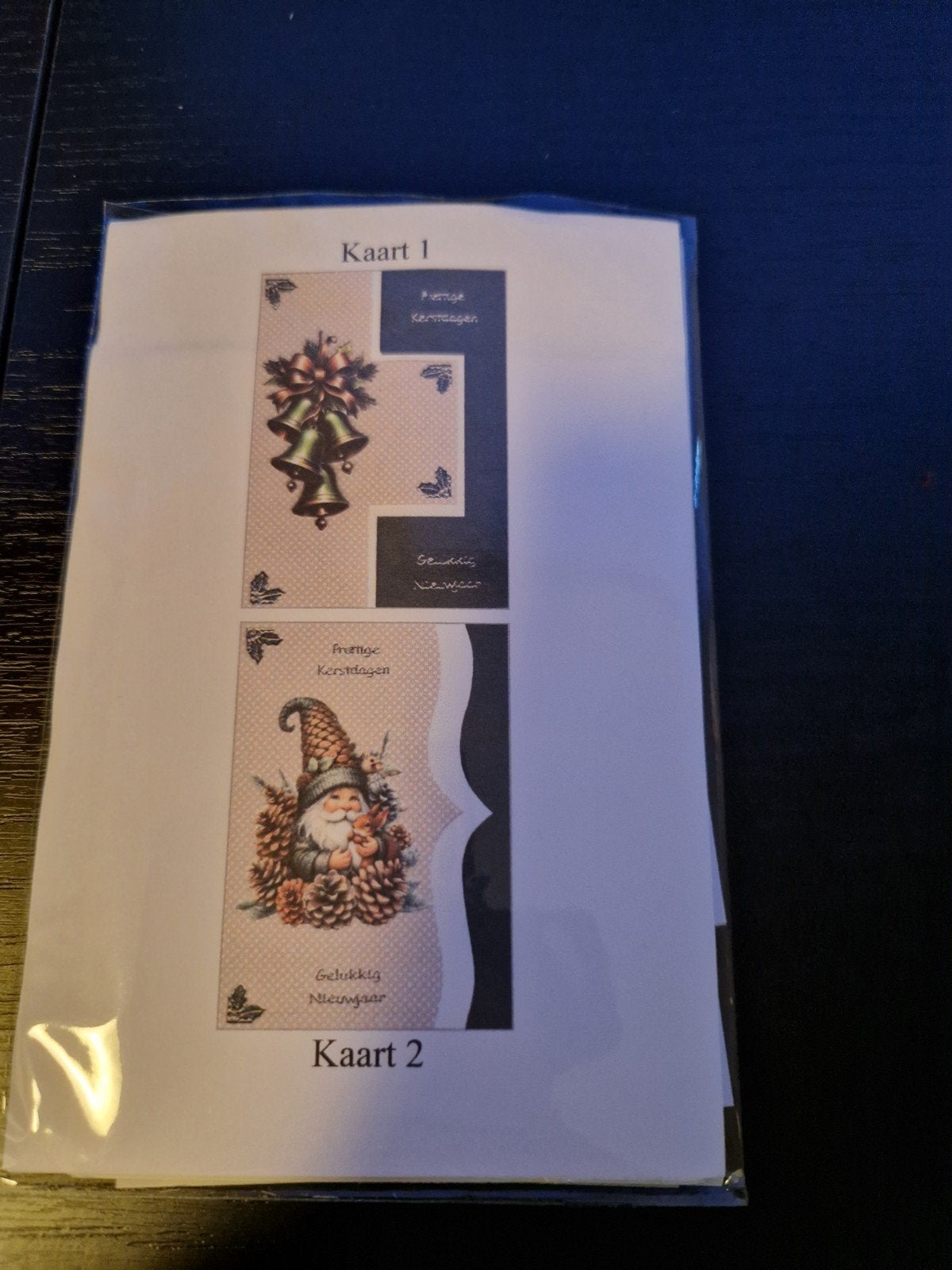 Kaartmaaksetje kerst kerstklokken en kerstman, Ophalen of Verzenden, Nieuw, Kerst
