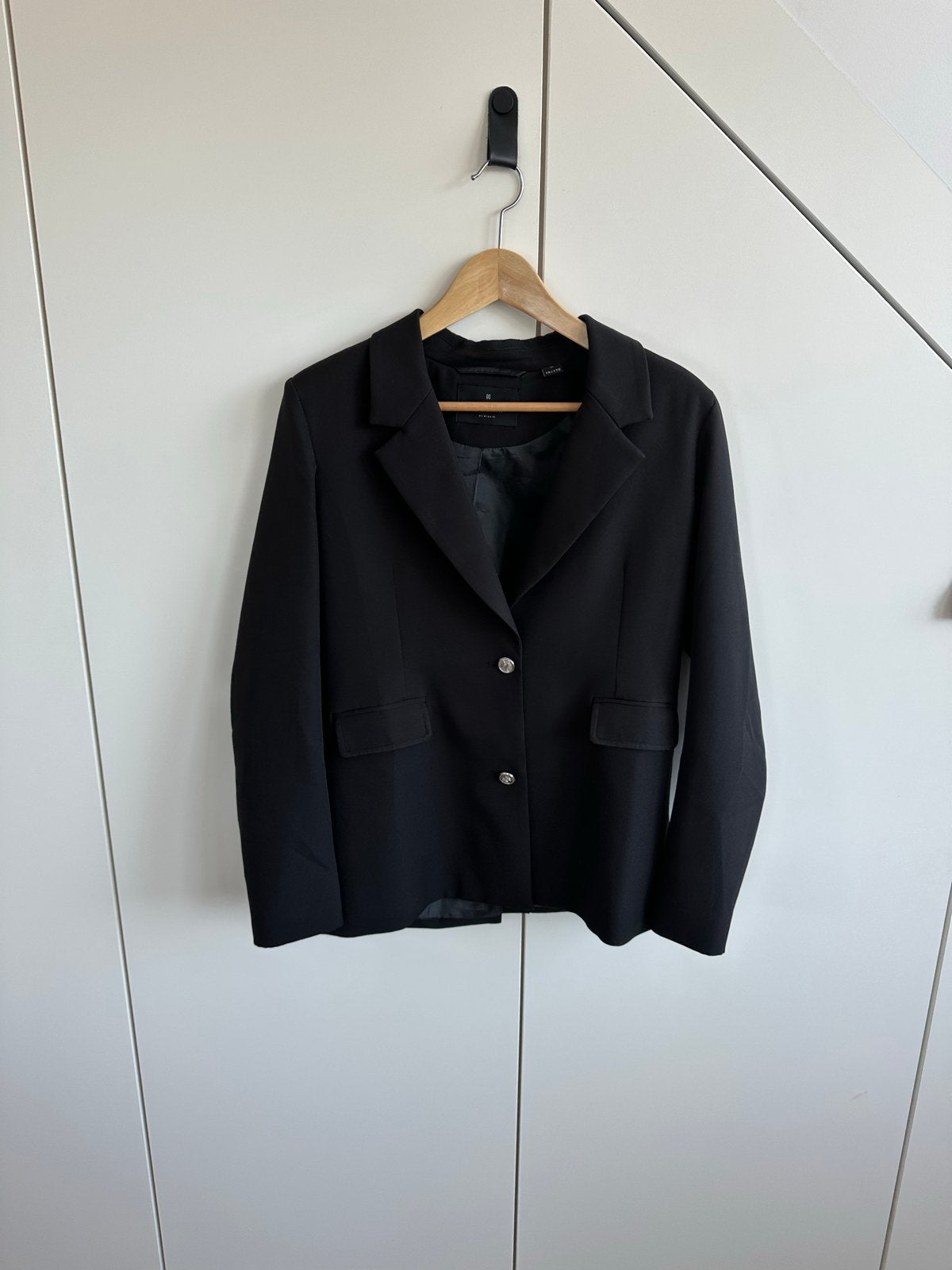 Nik&Nik Blazer met schoudervulling - Maat 16, Zwart, Maat 46/48 (XL) of groter, Ophalen of Verzenden, Jasje