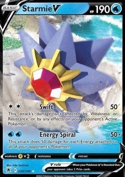 Starmie V – 030/189 – Astral Radiance – NM, Hobby en Vrije tijd, Ophalen of Verzenden, Nieuw, Losse kaart
