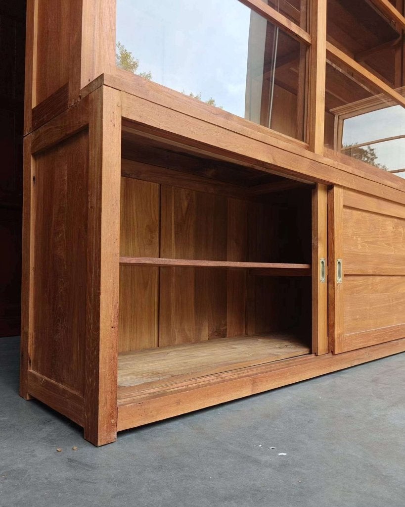 Prachtige vintage labratioriumkast | Xxl schoolkast #5476, Huis en Inrichting, -, 200 cm of meer, -, Met lade(s)