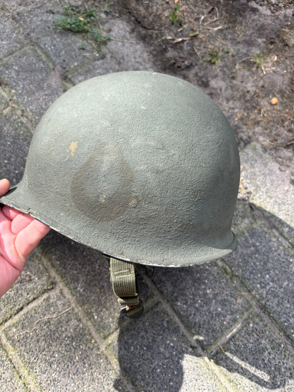 Ww2 us helm fixe bale, Verzamelen, Militaria | Tweede Wereldoorlog, Ophalen of Verzenden, Amerika, Helm of Baret