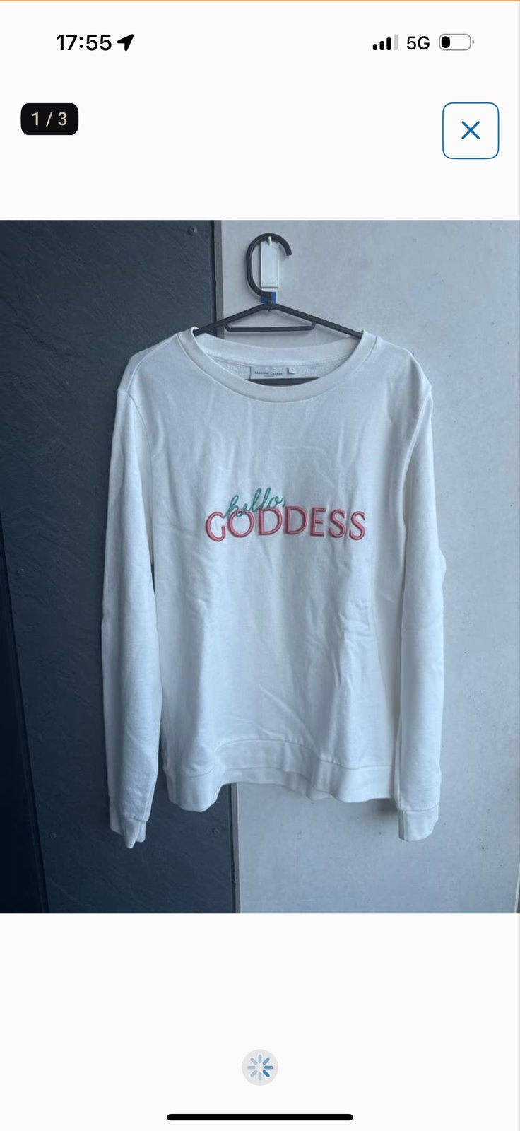 Fabienne Chapot 'Hello Goddess' sweater maat L, Ophalen of Verzenden, Zo goed als nieuw, Maat 42/44 (L), Wit