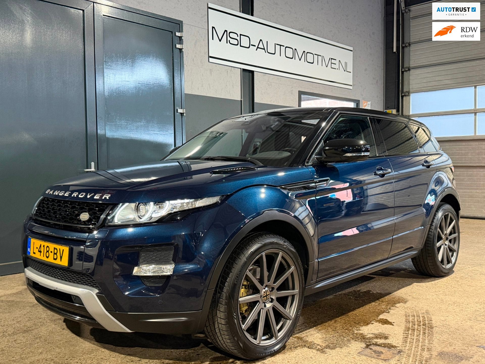 Land Rover Range Rover Evoque 2.0 Si 4WD Pure Trekhaak Panor, Auto's, Automaat, Euro 5, 4 cilinders, Blauw