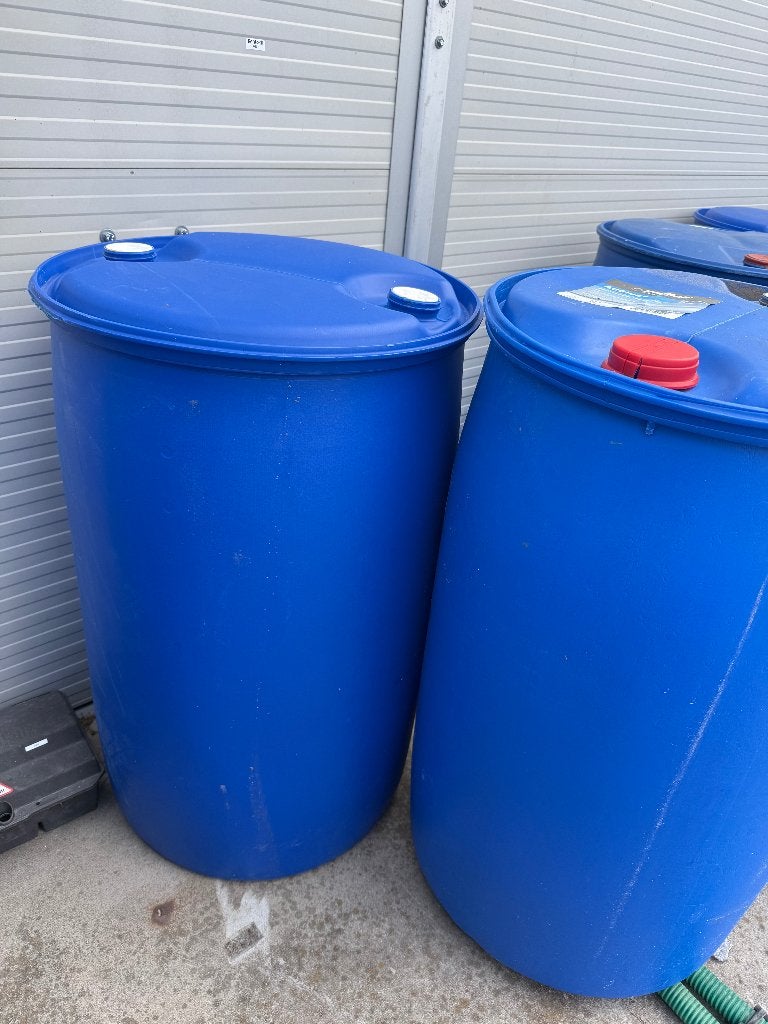 Blauwe vaten, Tuin en Terras, Regentonnen, 150 liter of meer, Ophalen, Zo goed als nieuw, Kunststof