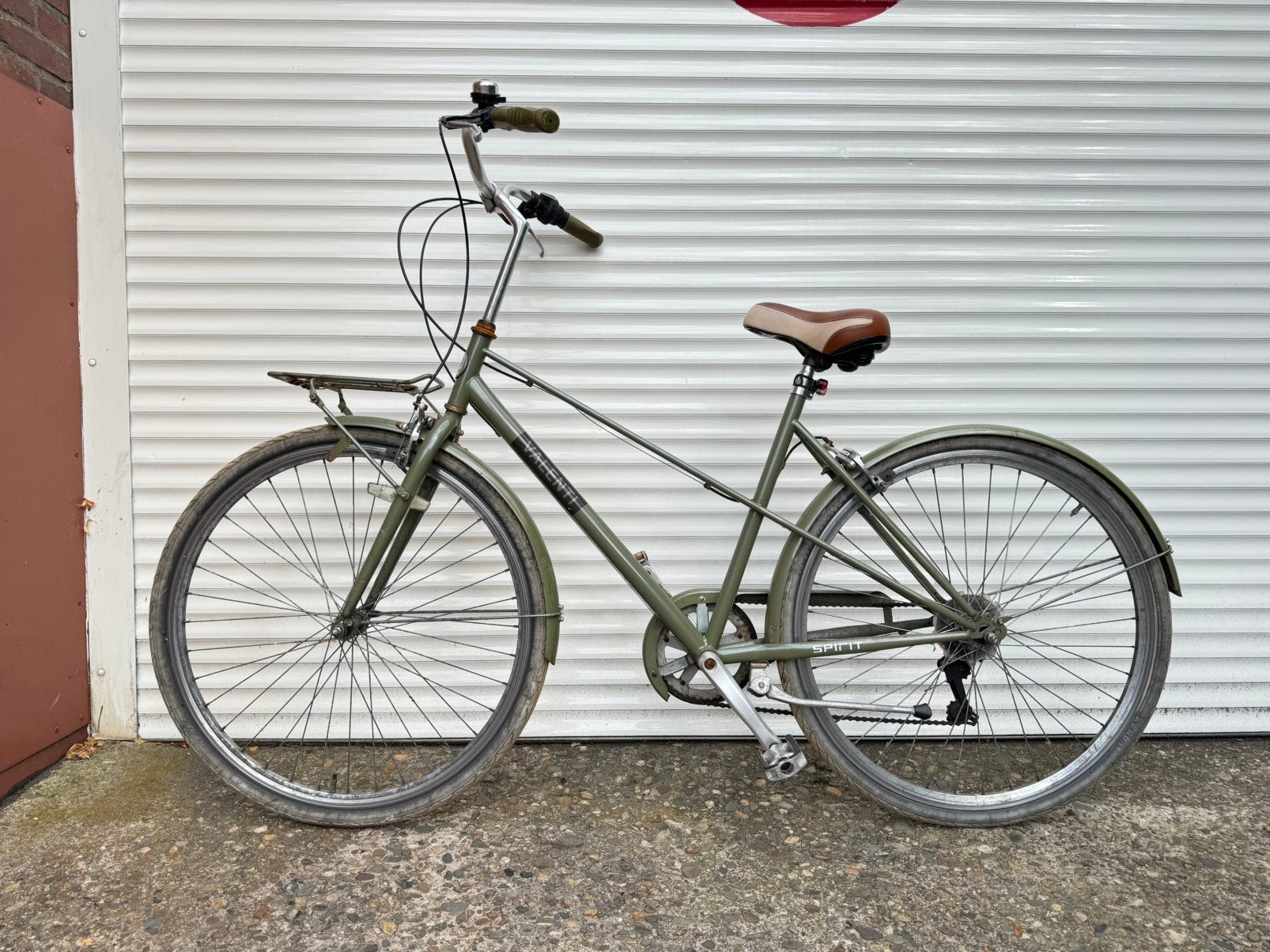 Spirit Valenti damesfiets - Lage instap - Olijfgroen, Fietsen en Brommers, Ophalen, Zo goed als nieuw, Minder dan 10 versnellingen