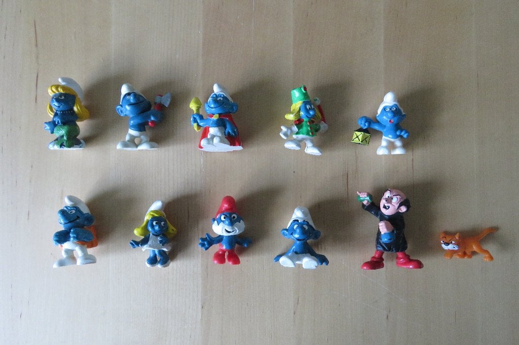 Smurfen - Peyo, Schleich - Vintage, Ophalen, Gebruikt, Verschillende Smurfen, Poppetje, Figuurtje of Knuffel