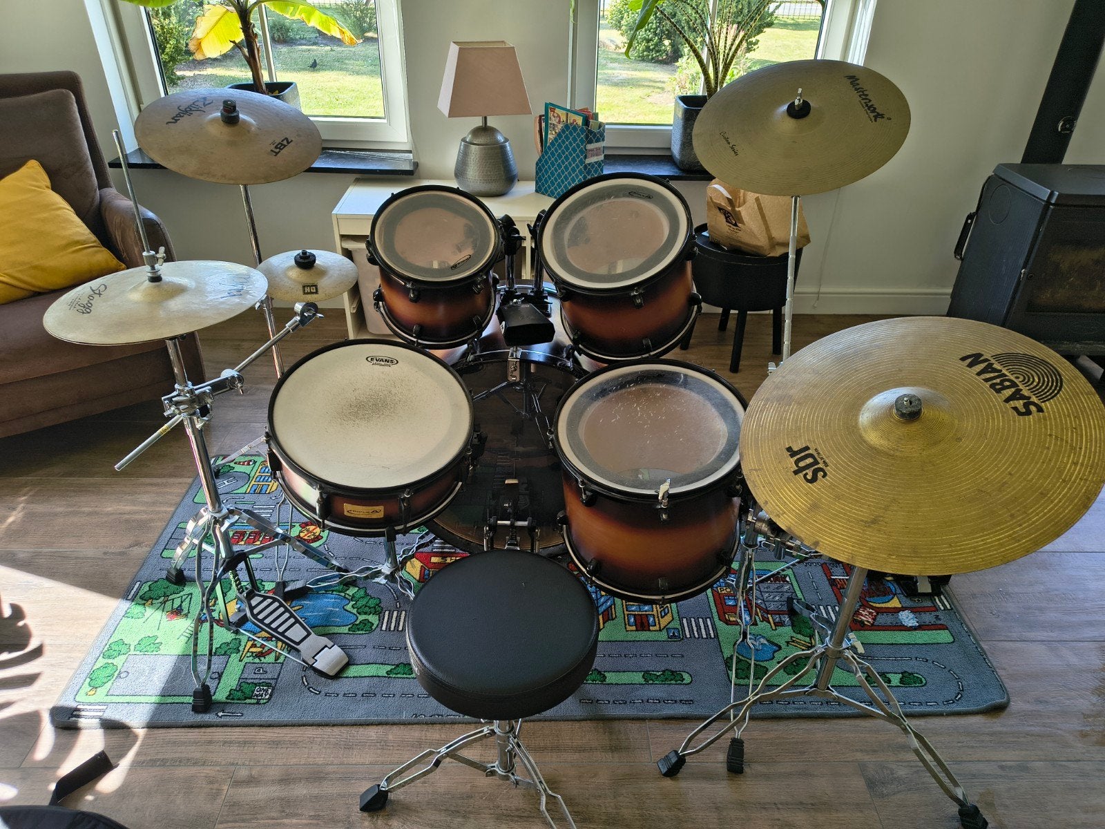 Drumstel Triple A - Inclusief bekken tas, Muziek en Instrumenten, Drumstellen en Slagwerk, Ophalen, Gebruikt, Overige merken