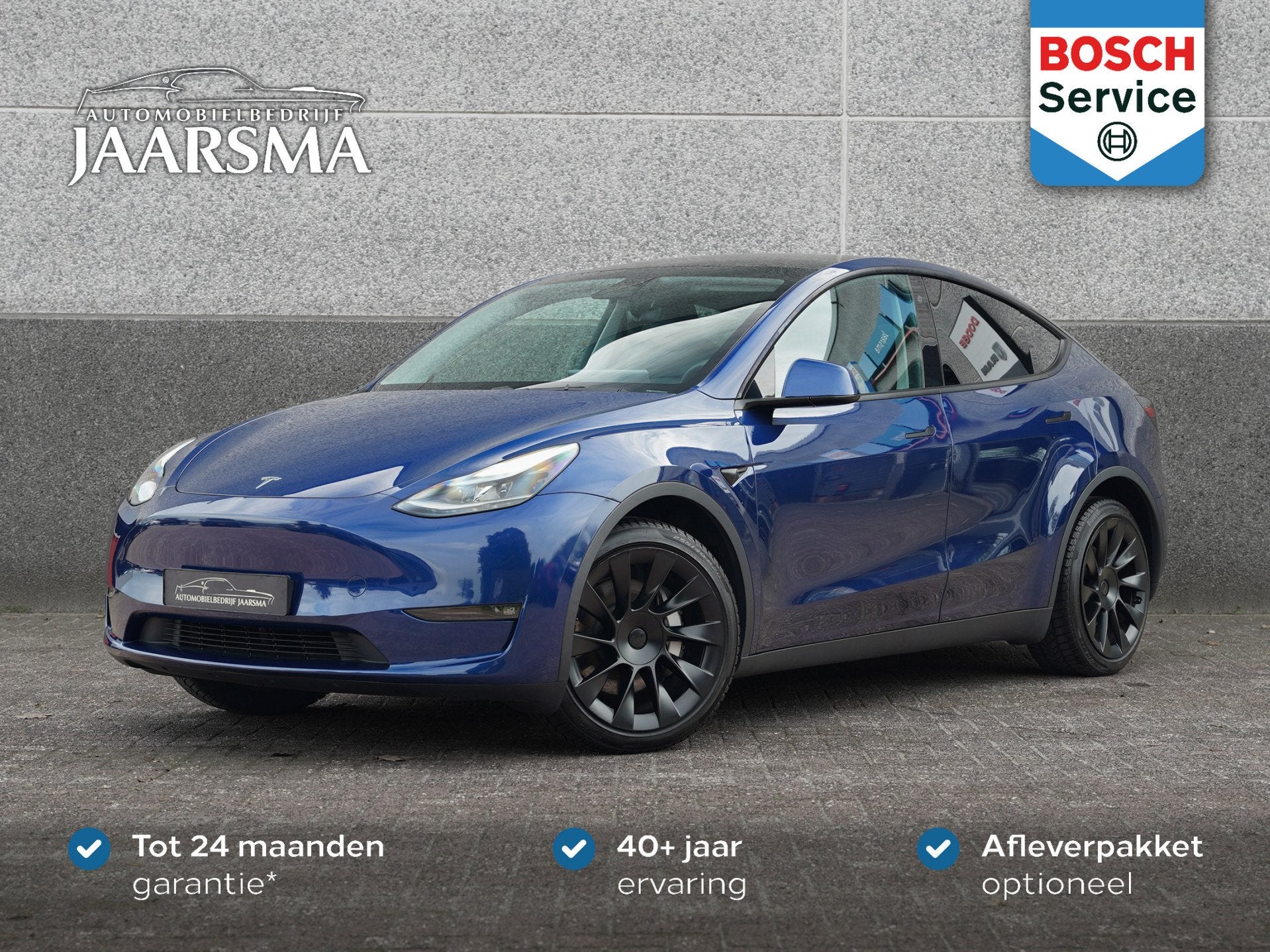 Tesla Model Y Long Range AWD 75 kWh | Afneembare Trekhaak |, Auto's, Gebruikt, Zwart, Blauw, Vierwielaandrijving