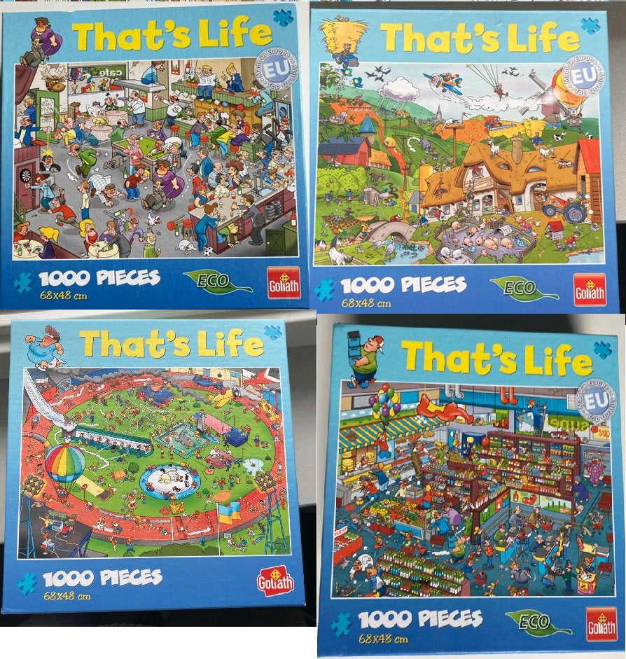 That's Life puzzel 1000 - gebruikt - diverse varianten, Ophalen of Verzenden, 500 t/m 1500 stukjes, Zo goed als nieuw