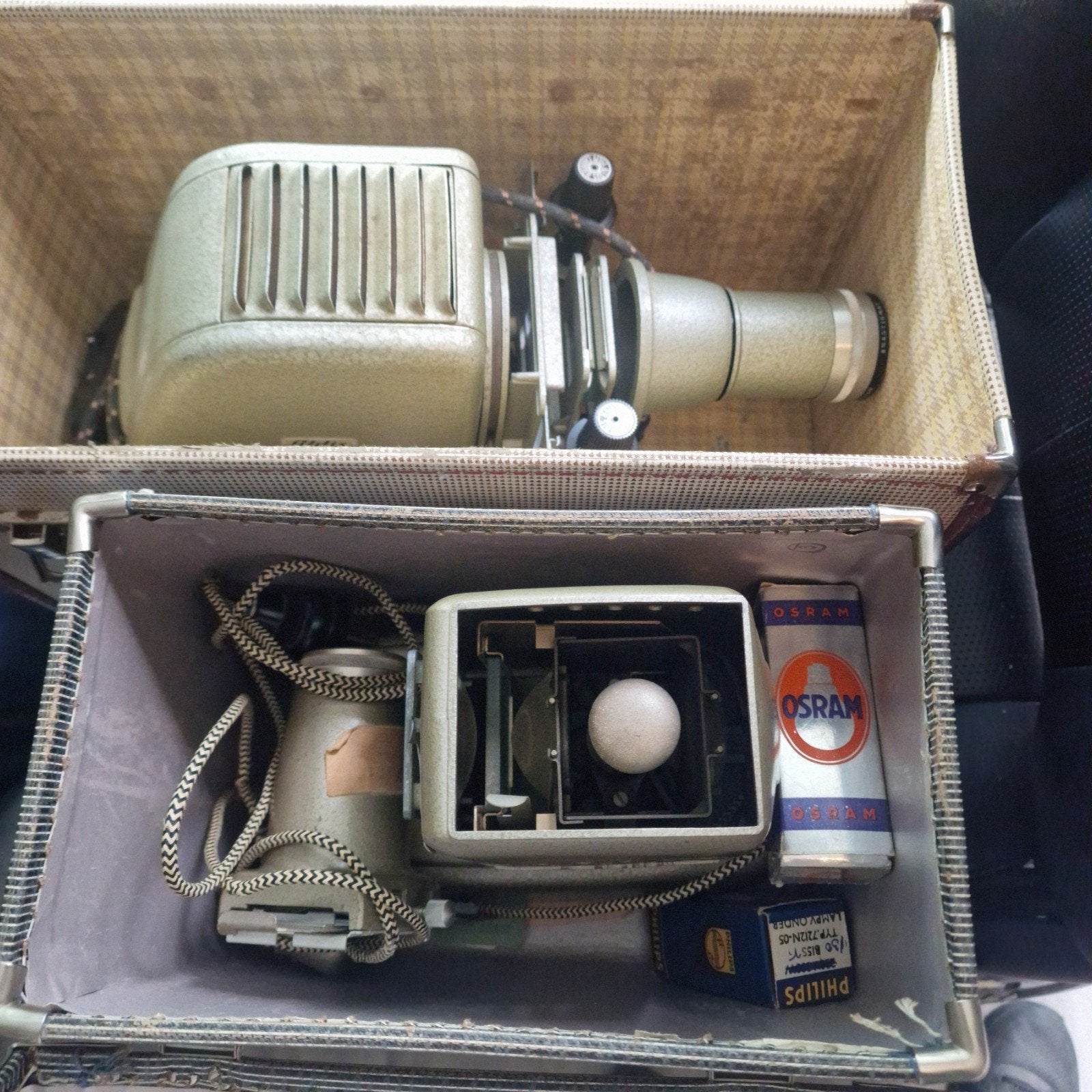Oude dia projectoren met accessoires, Audio, Tv en Foto, Diaprojectors, Ophalen, Gebruikt