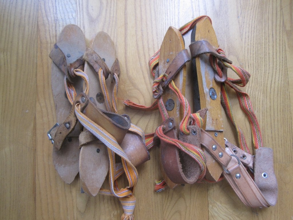 Houten schaatsen kinderschaatsen, Antiek en Kunst, Ophalen of Verzenden