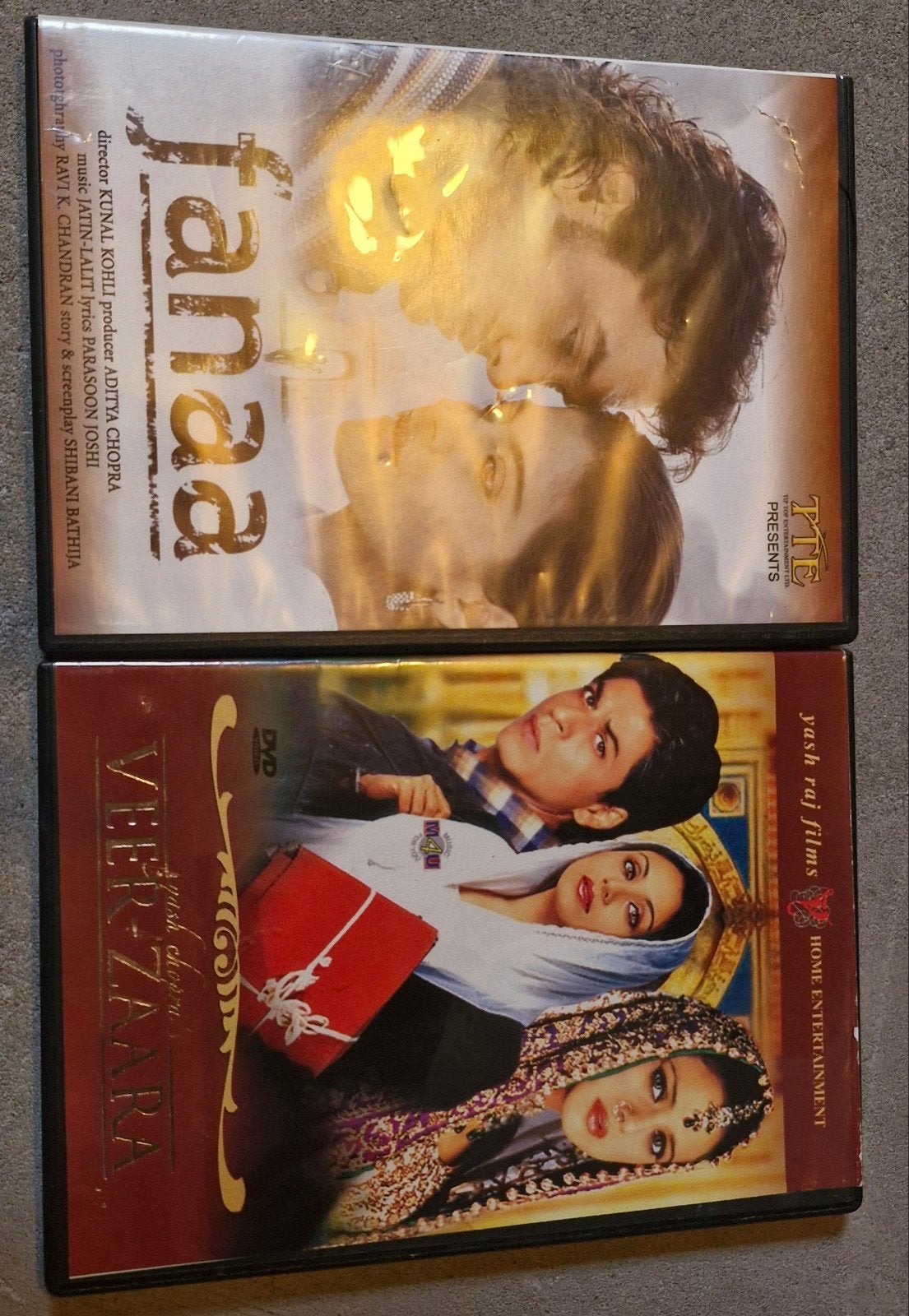 Bollywood DVD's: Fanaa & Veer-Zaara (Engels gesproken), Alle leeftijden, Ophalen of Verzenden, Spaans, Gebruikt