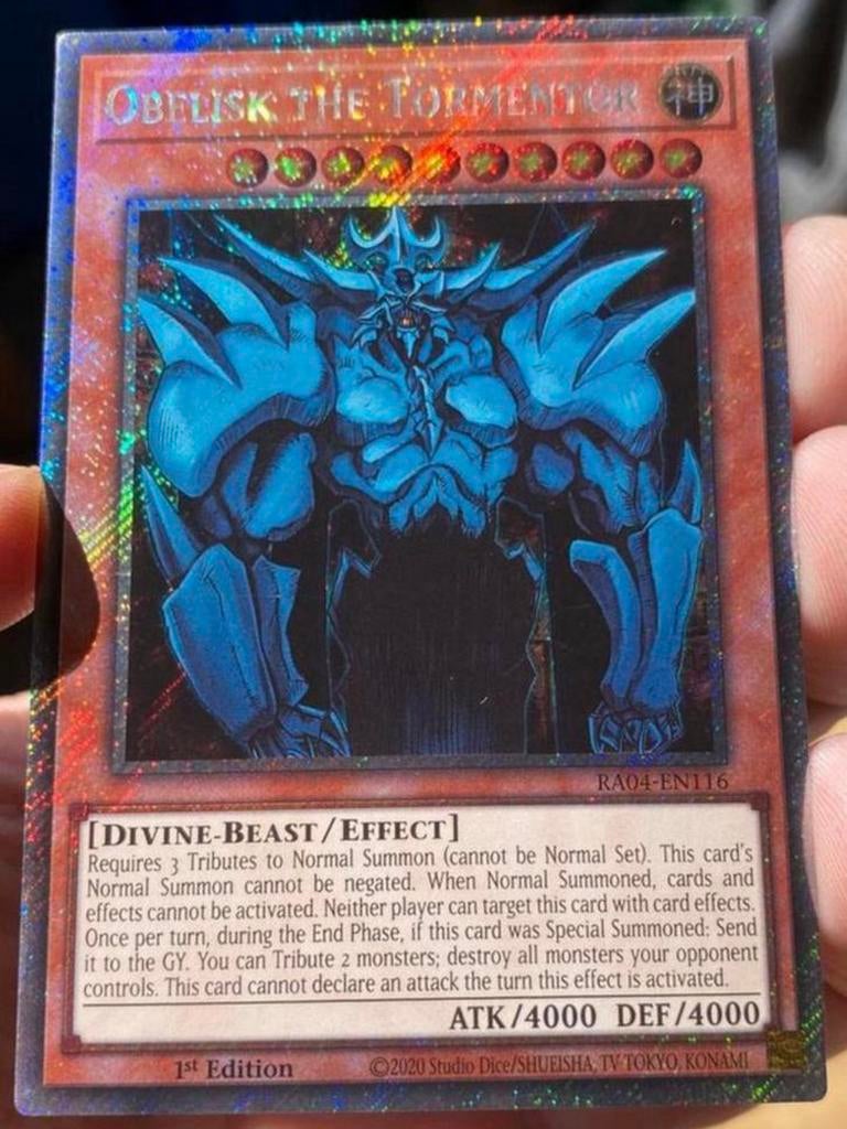 Yu-Gi-Oh! Obelisk the Tormentor RA04 1st Ed Mint !, Hobby en Vrije tijd, Verzamelkaartspellen | Yu-gi-Oh!, Verzenden, Zo goed als nieuw