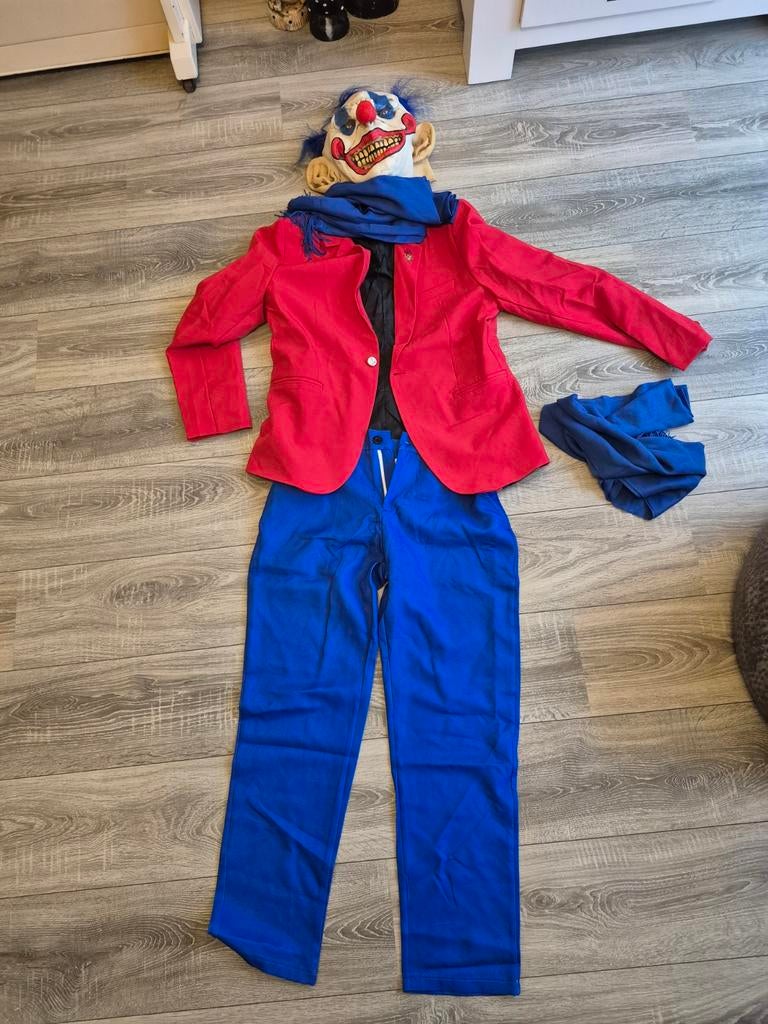 Carnavalskostuum Clown - Compleet!, Kleding | Heren, Carnavalskleding en Feestkleding, Nieuw, Maat 52/54 (L), Ophalen of Verzenden