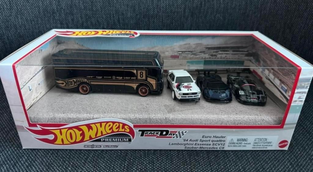 Hot Wheels Premium Track Day Real Riders set 4-cars, Ophalen of Verzenden, Zo goed als nieuw, Auto