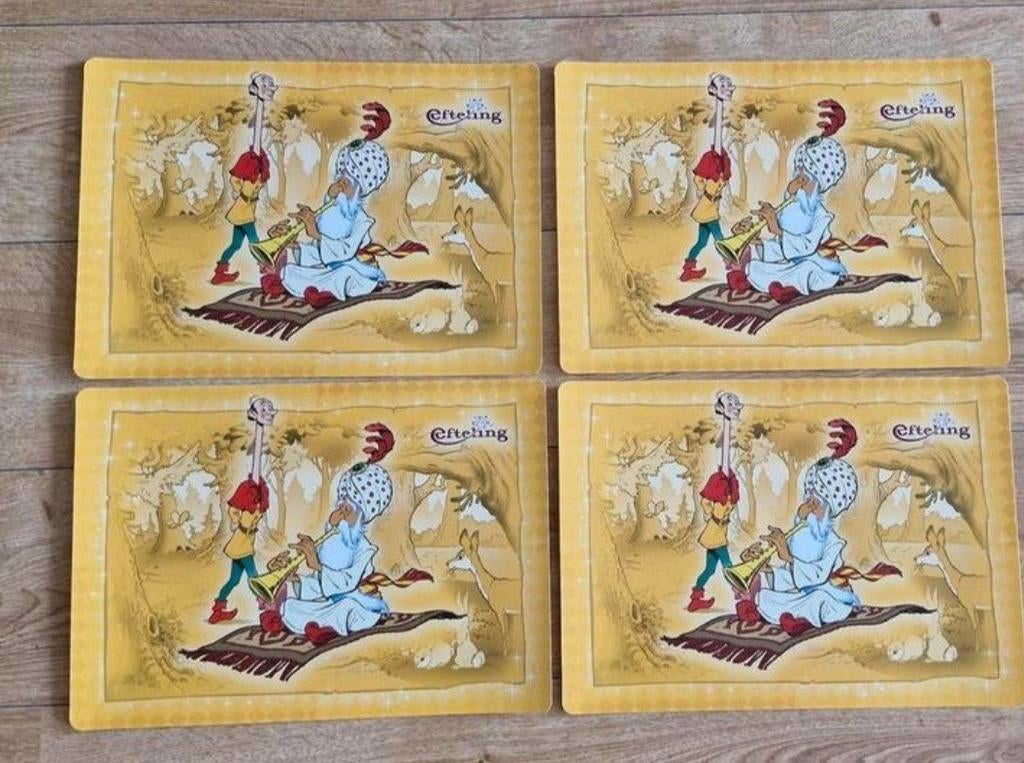 Vier placemats Efteling, Verzamelen, Efteling, Zo goed als nieuw, Ophalen of Verzenden