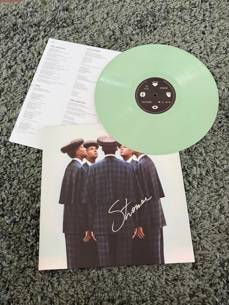 Gesigneerde Stromae - Multitude Groen Vinyl LP, Ophalen of Verzenden, Zo goed als nieuw, 12 inch