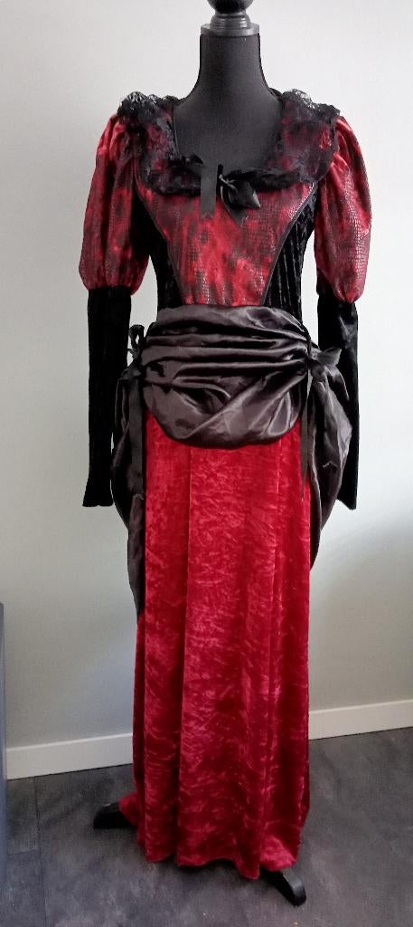 Mooie victoriaanse gothic carnaval jurk maat, Maat 38/40 (M), Carnaval, Ophalen of Verzenden, Zo goed als nieuw