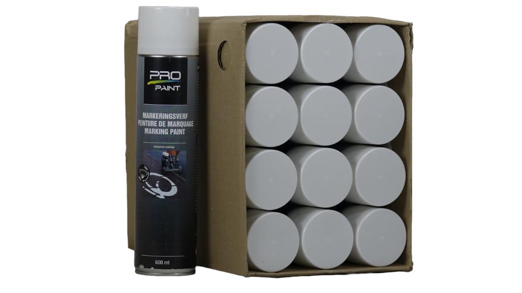 Markeringsverf Wegenverf in Spuitbus - 600 ml, Doe-het-zelf en Verbouw, Verf, Beits en Lak, Wit, Nieuw, Ophalen of Verzenden, Verf
