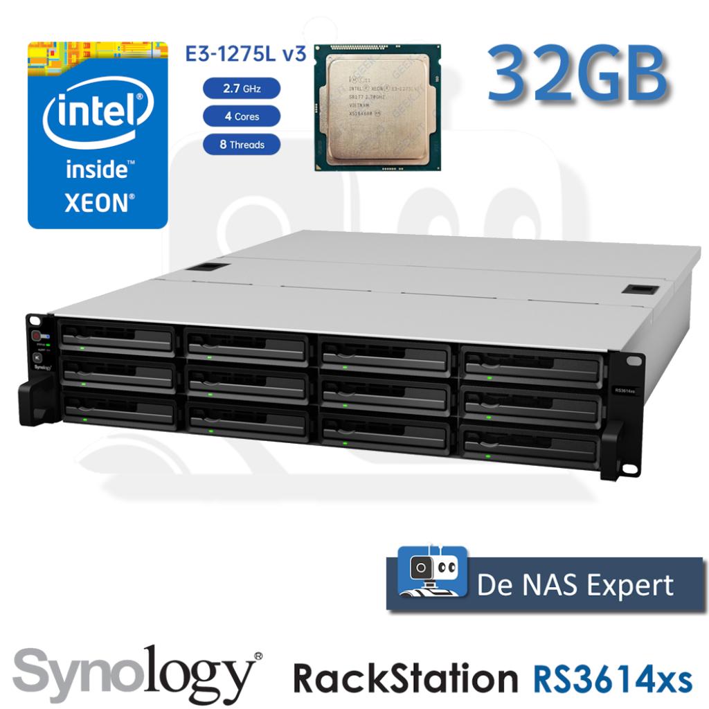 Synology RackStation RS3614xs 32GB uniek met Xeon E3-1275L