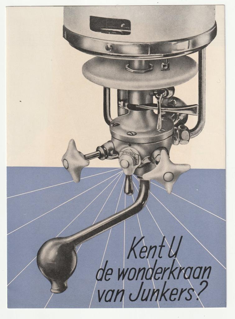 Junkers wonderkraan / gijser oude folder, Verzenden, Gelezen, Folder