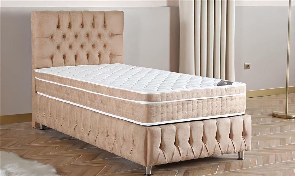 Boxspring Opbergbed Exelans 1-persoons setjes, Huis en Inrichting, 90 cm, Ophalen of Verzenden, Hout, Nieuw
