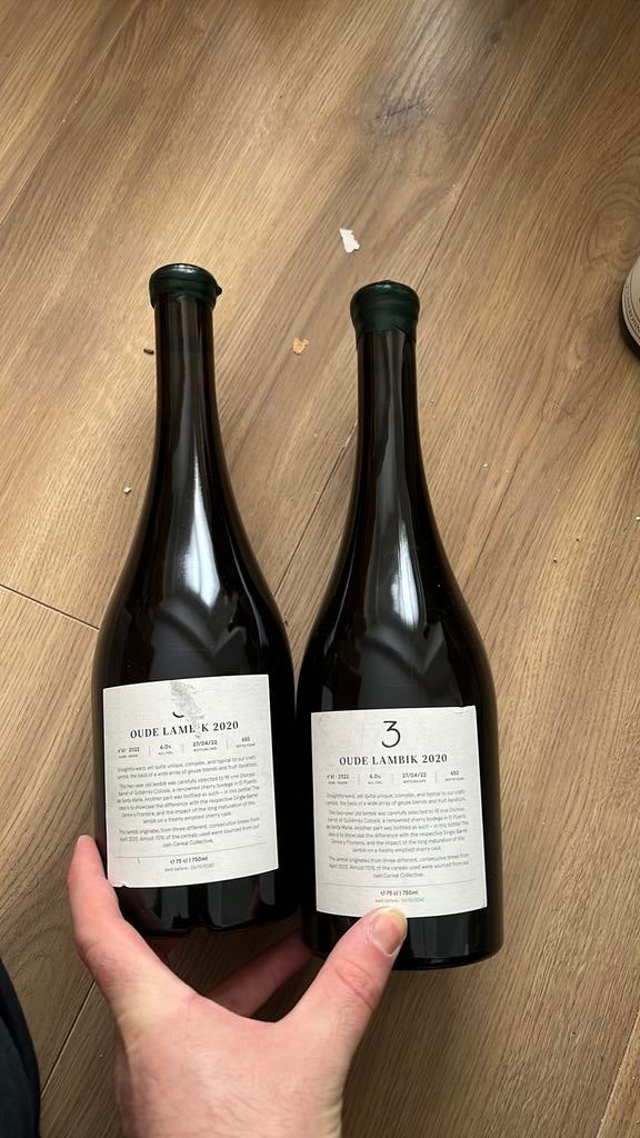 3 Fonteinen Oude Lambik 2020 special bottle, Verzamelen, Ophalen, Zo goed als nieuw, Flesje(s), Overige merken
