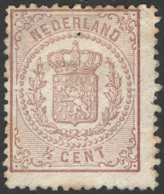 Nederland NVPH nr 13 ongebruikt Rijkswapen 1870, Ophalen of Verzenden, T/m 1940, Postfris