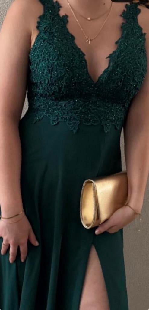 Galajurk groen maat 36, Kleding | Dames, Gelegenheidskleding, Zo goed als nieuw, Galajurk, Maat 36 (S), Groen, Ophalen of Verzenden