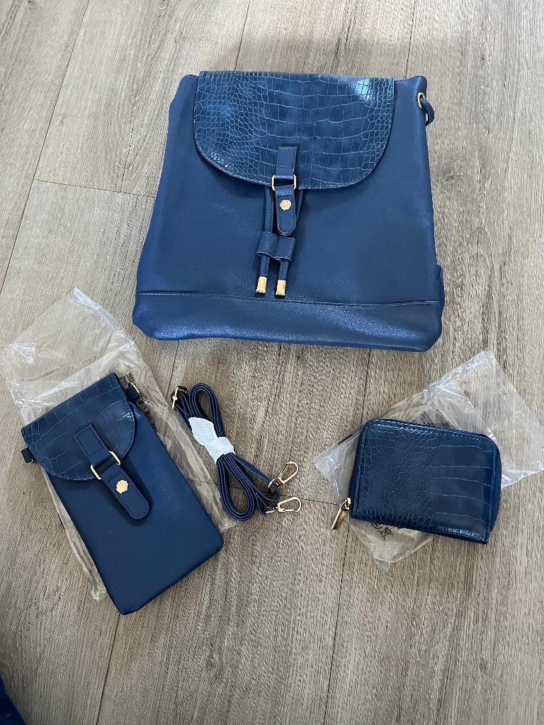 Tassenset blauw, Ophalen of Verzenden, Nieuw, Blauw