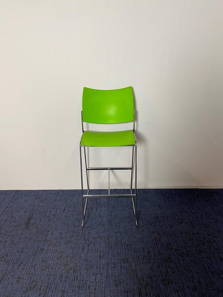 4 x Barkruk Casala Curvy, groen, Ophalen, Gebruikt, Met voetsteun, 60 tot 90 cm