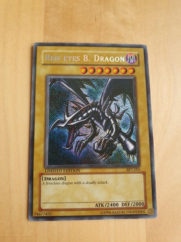 Red-Eyes Black Dragon BPT-005 Reverse Secret Rare Yu-Gi-Oh, Ophalen of Verzenden, Zo goed als nieuw