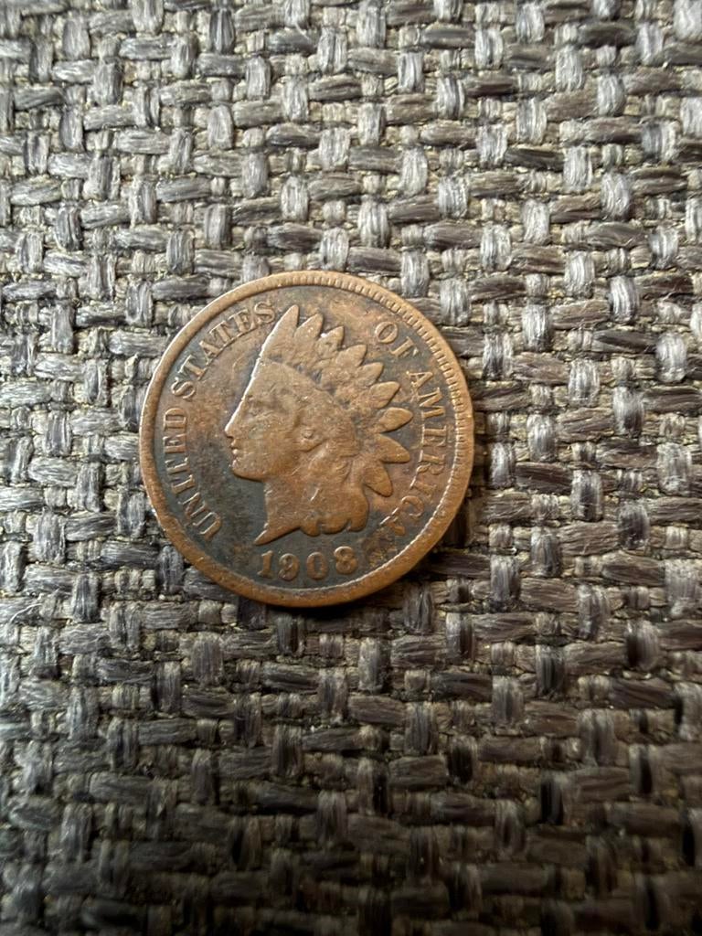 USA indian head one cent 1908, Postzegels en Munten, Munten | Amerika, Ophalen of Verzenden, Noord-Amerika, Losse munt