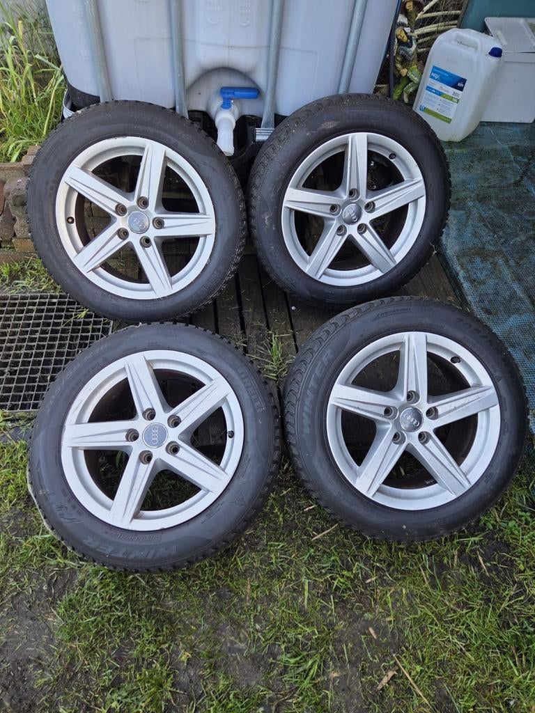Winterbanden 205/55 R16 Audi/VW, Auto-onderdelen, Banden en Velgen, Gebruikt, 16 inch, Banden en Velgen, Personenwagen