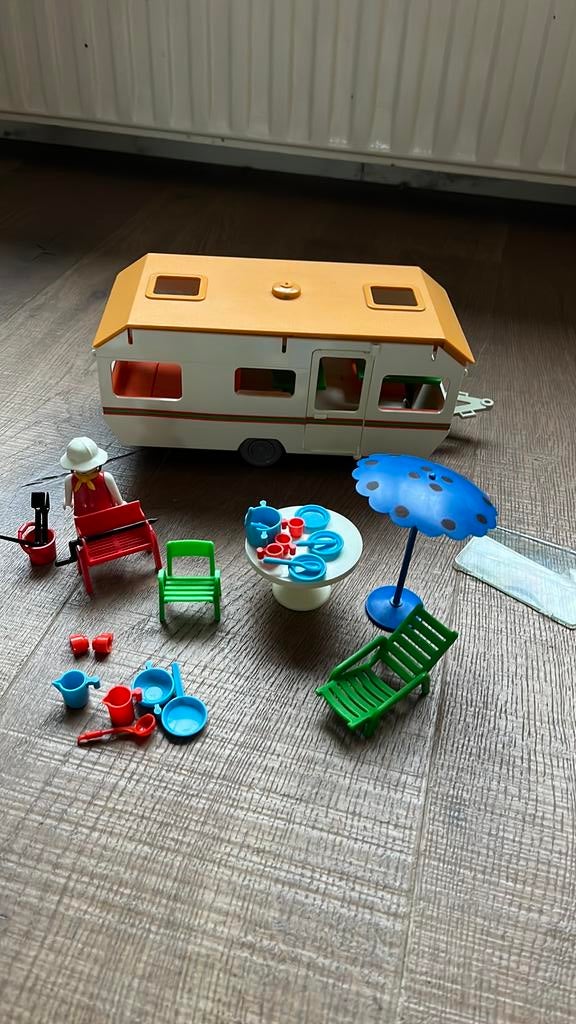 Playmobil set caravan uit 1977, Ophalen of Verzenden, Gebruikt, Complete set