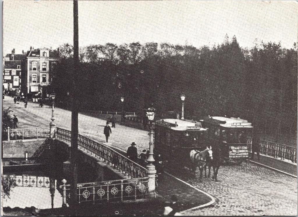 Brug Buitensingel - Amsterdam 1890 (2x), Verzamelen, Ansichtkaarten | Nederland, Ongelopen, Noord-Holland, Voor 1920, Ophalen of Verzenden