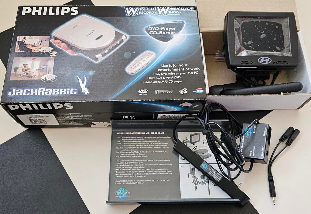Draagbare dvdspeler incl originele Hyundai hoofdsteun scherm, Auto diversen, Auto-accessoires, Nieuw, Ophalen of Verzenden