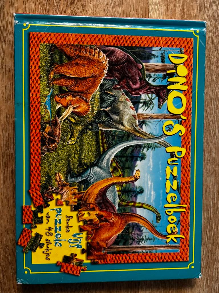 Dino Puzzelboek - Leerzaam en Leuk!, Ophalen of Verzenden, Meer dan 50 stukjes, Gebruikt, 4 tot 6 jaar