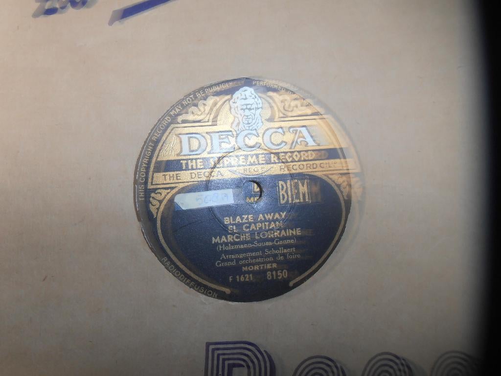 2x 78 toeren van Mortierorgel "De Brabancon" nr. 898, Ophalen of Verzenden, Gebruikt, 10 inch, Overige soorten