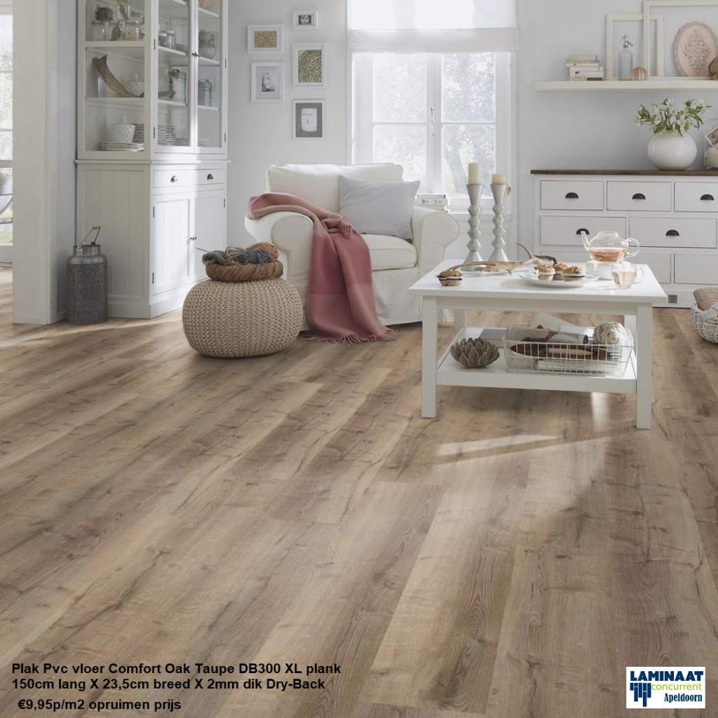 Pvc XL Comfort Oak Taupe Opruim prijs : €9,95p/m2, Nieuw, Ophalen of Verzenden, Plak Pvc vloer Dry-Back, Laminaat