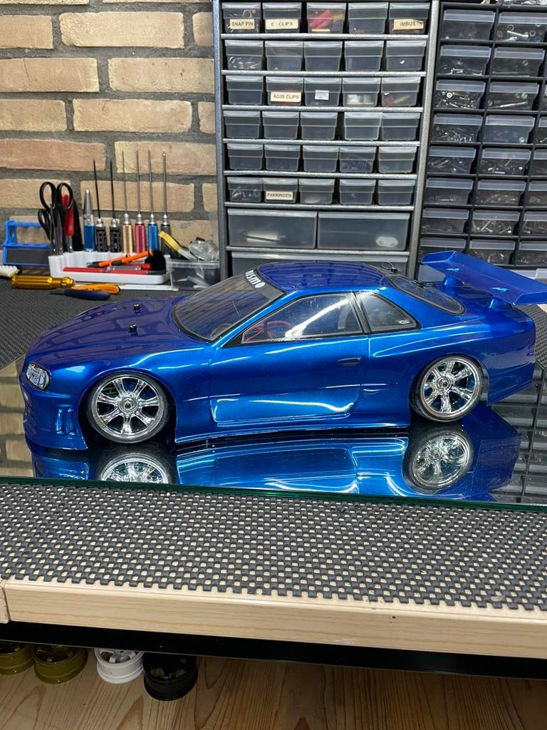 TAMIYA TT01 NISSAN SKYLINE, Hobby en Vrije tijd, Modelbouw | Radiografisch | Auto's, Elektro, Gebruikt, Ophalen of Verzenden, Schaal 1:10