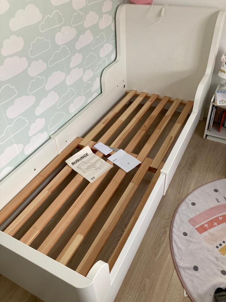 Meegroeibed Ikea Busunge, Kinderen en Baby's, Kinderkamer | Bedden, Ophalen, Zo goed als nieuw, 180 cm of meer, 70 tot 85 cm